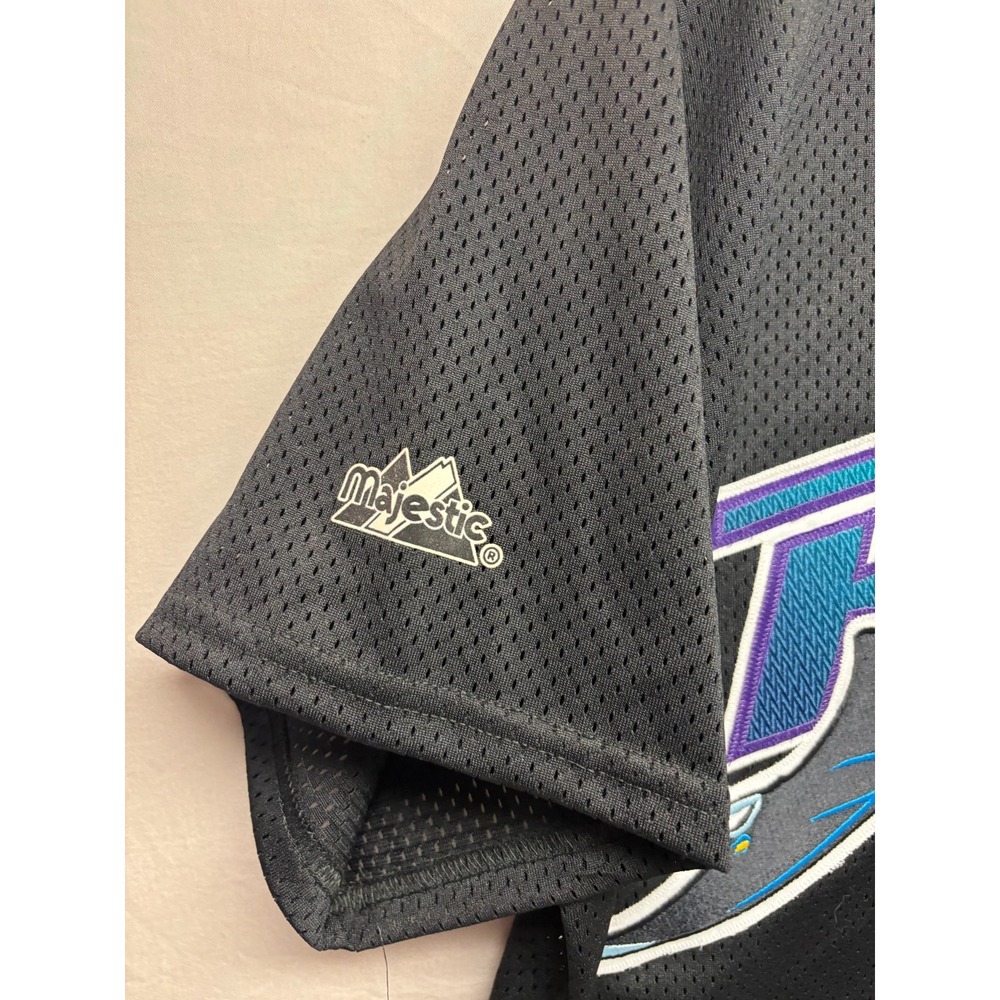 Tampa Bay Devil Rays Majestic MLB Jersey Mens Black Short Sleeve NWT Vintage New - Picture 6 of 11